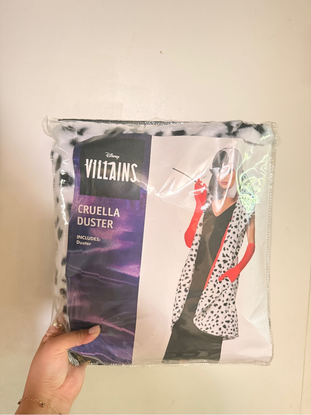Cruella Duster - White/Black Faux Fur